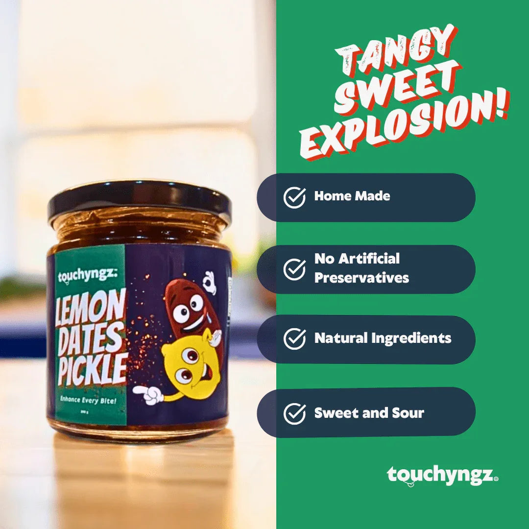 Lemon Dates Pickle - Touchyngz Pickles & Chutneys - India