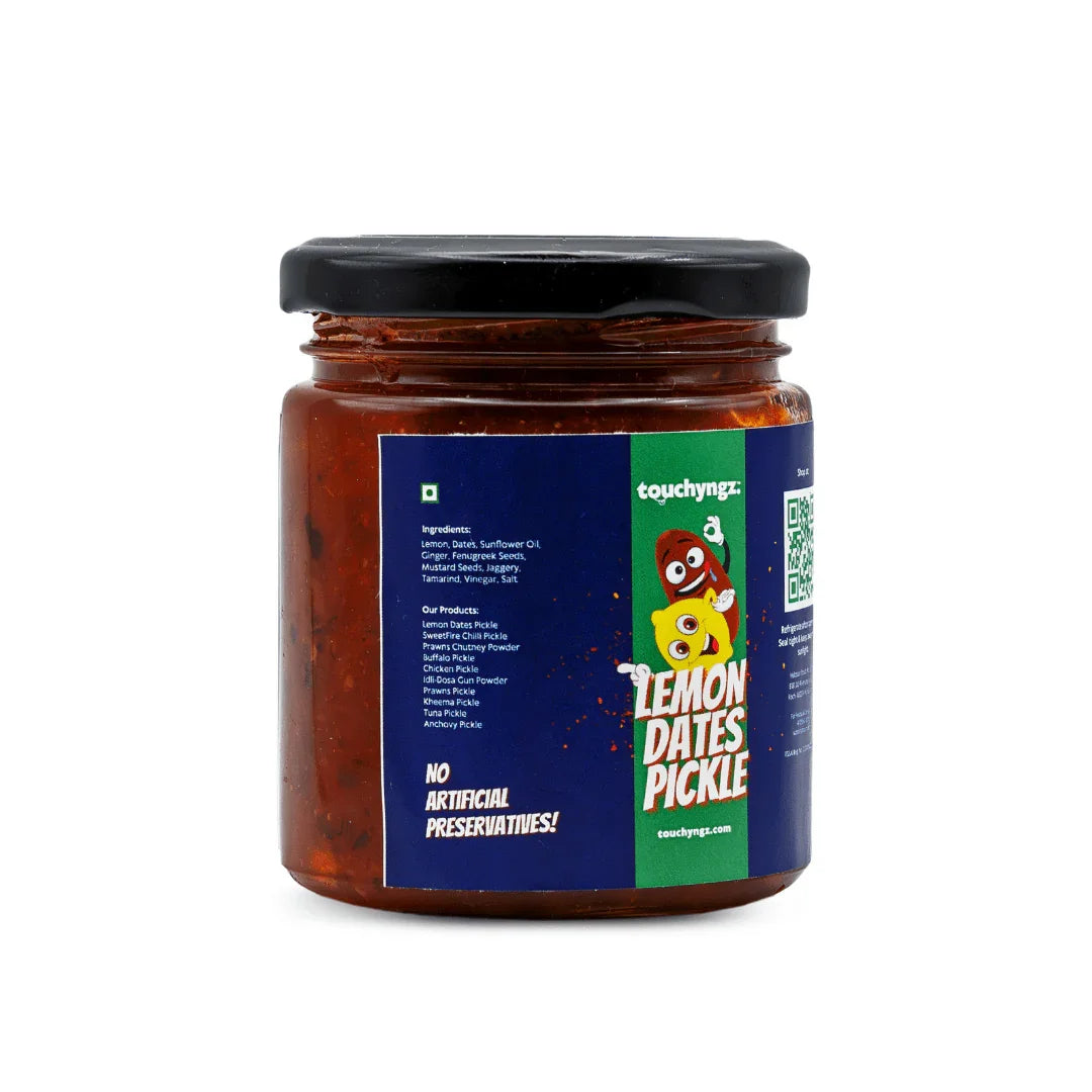 Lemon Dates Pickle - Touchyngz Pickles & Chutneys - India