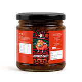 Touchyngz Buffalo Pickle back label — ingredients, allergens, nutrition and FSSAI licence details
