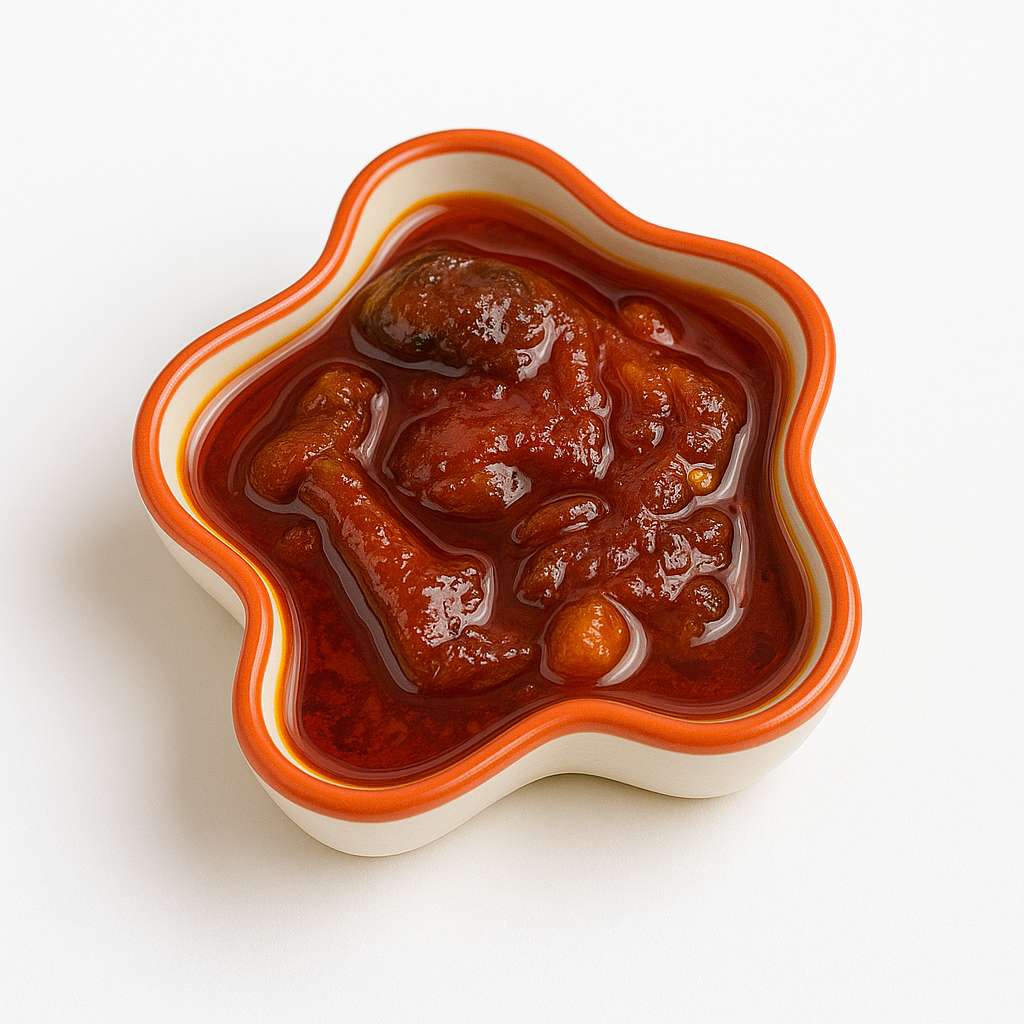 Lemon Dates Pickle texture — lemon and dates in thick sweet-sour masala